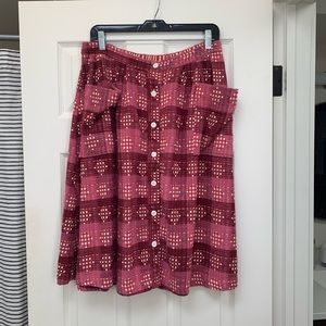 Ace & Jig Carver skirt in damask w/ patch pockets